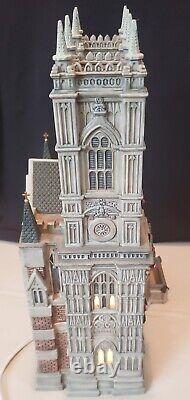 Retired Dickens Village Dept 56 Westminster Abbey Light Up withremovable Garland