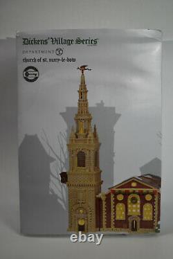 Vintage Department 56 Dickens Village Series Church St. Mary-Le-Bow Platinum Key