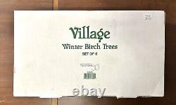Vtg Department 56 Dickens Village Accessories Lot (19) Trees Sign Fences Clocks
